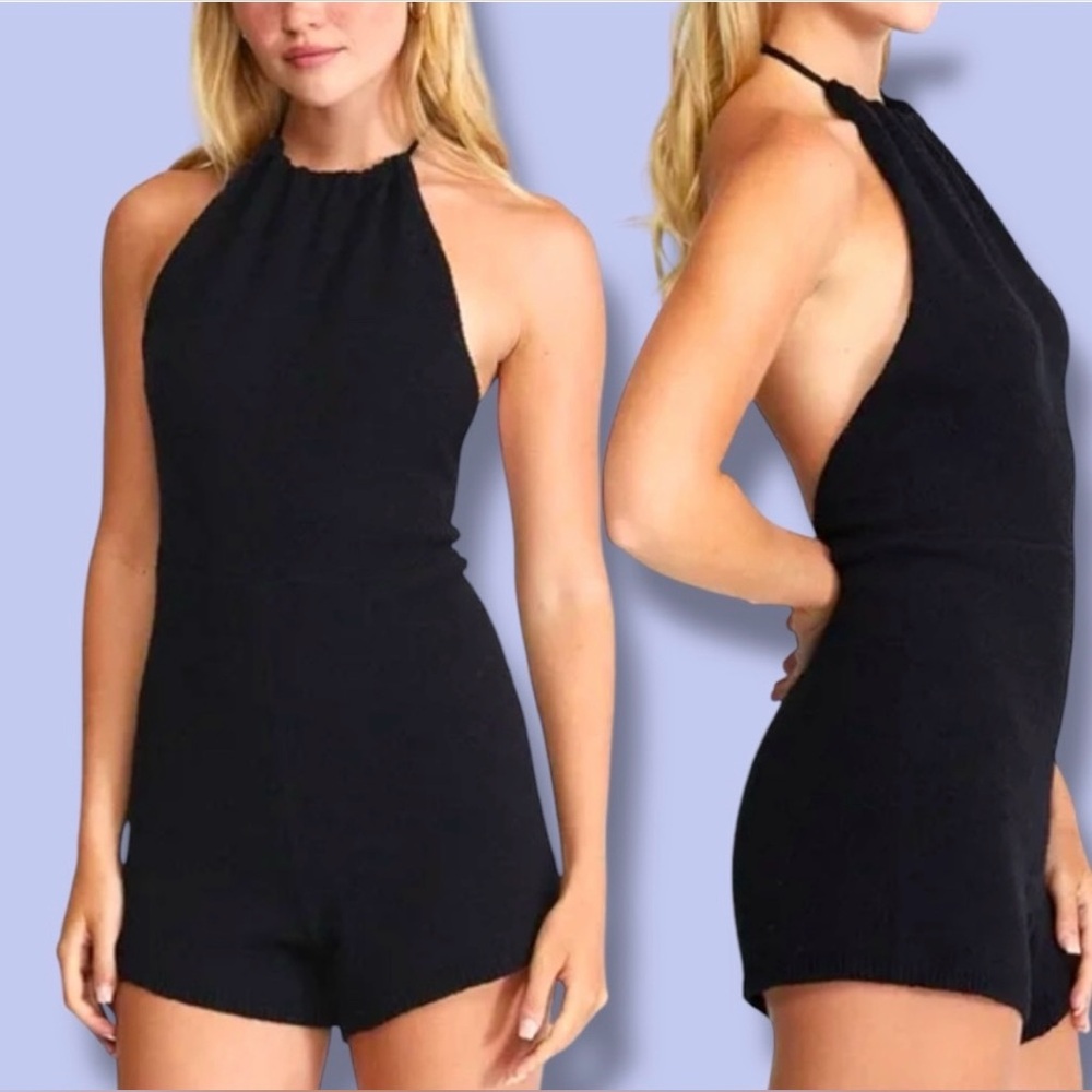 Free People Beach Halter Neck Romper
